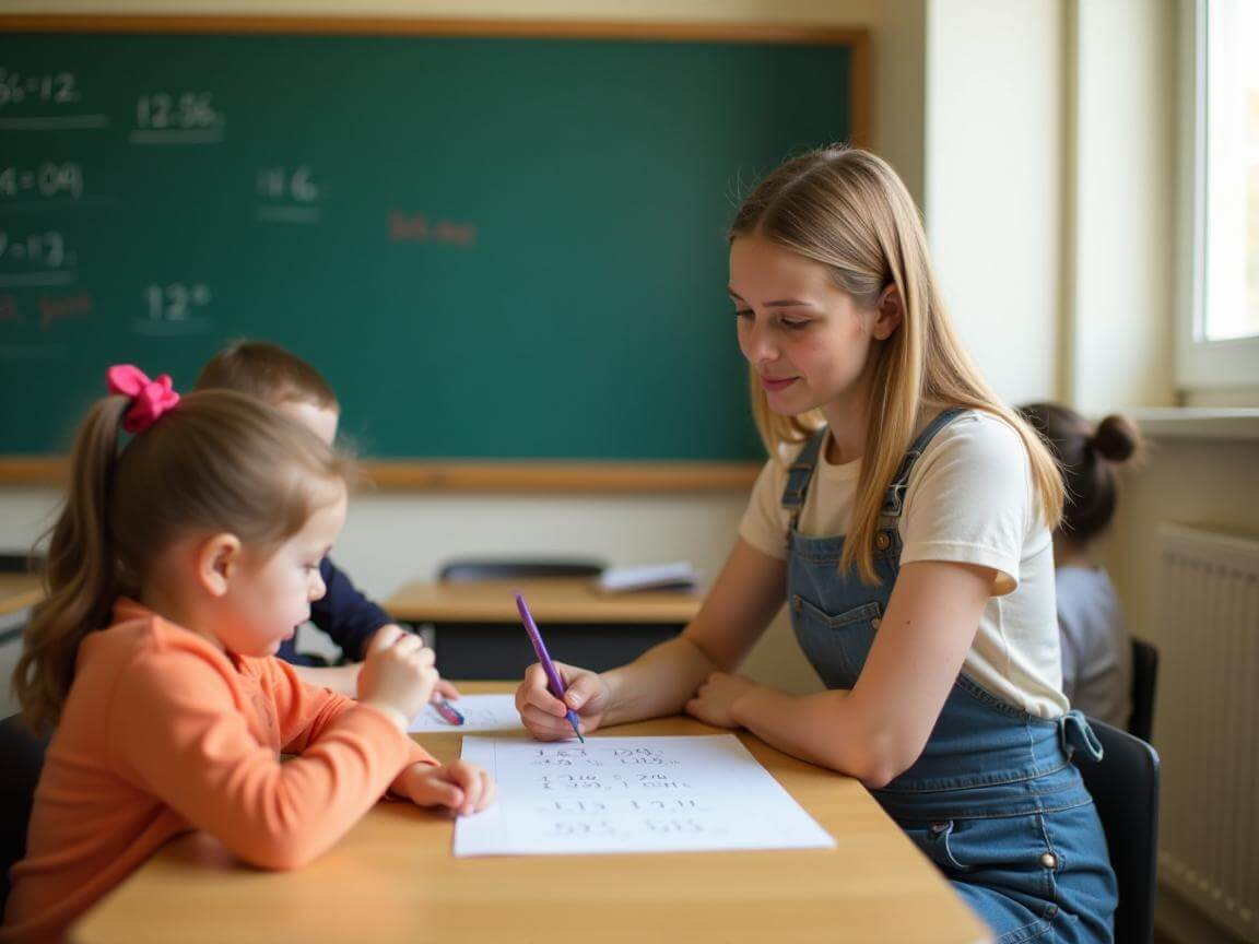 Crianças aprendendo adição e subtração de forma divertida