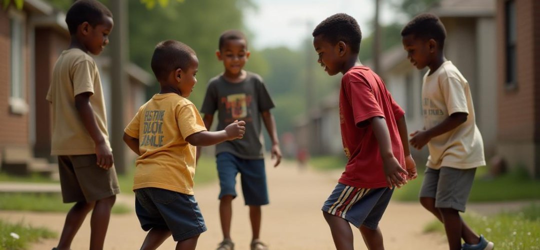 Crianças explorando sua comunidade e vizinhança