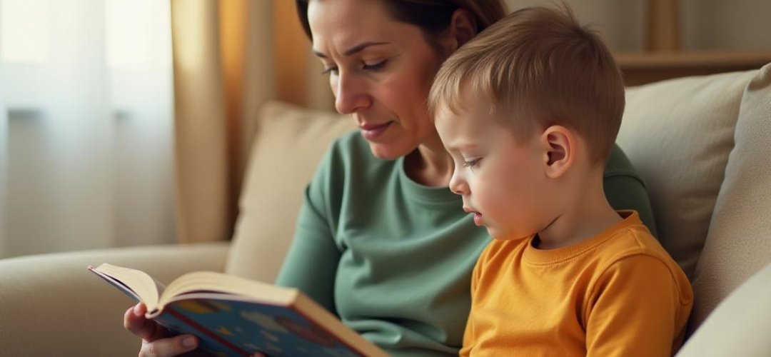 Criança ouvindo história durante leitura em voz alta